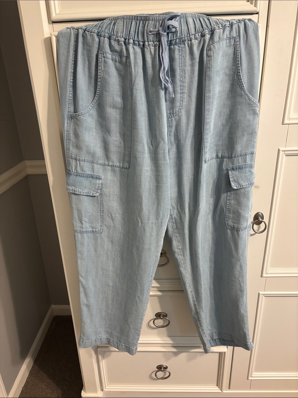 Velvet Hearts Tencel Cargo Denim Pants